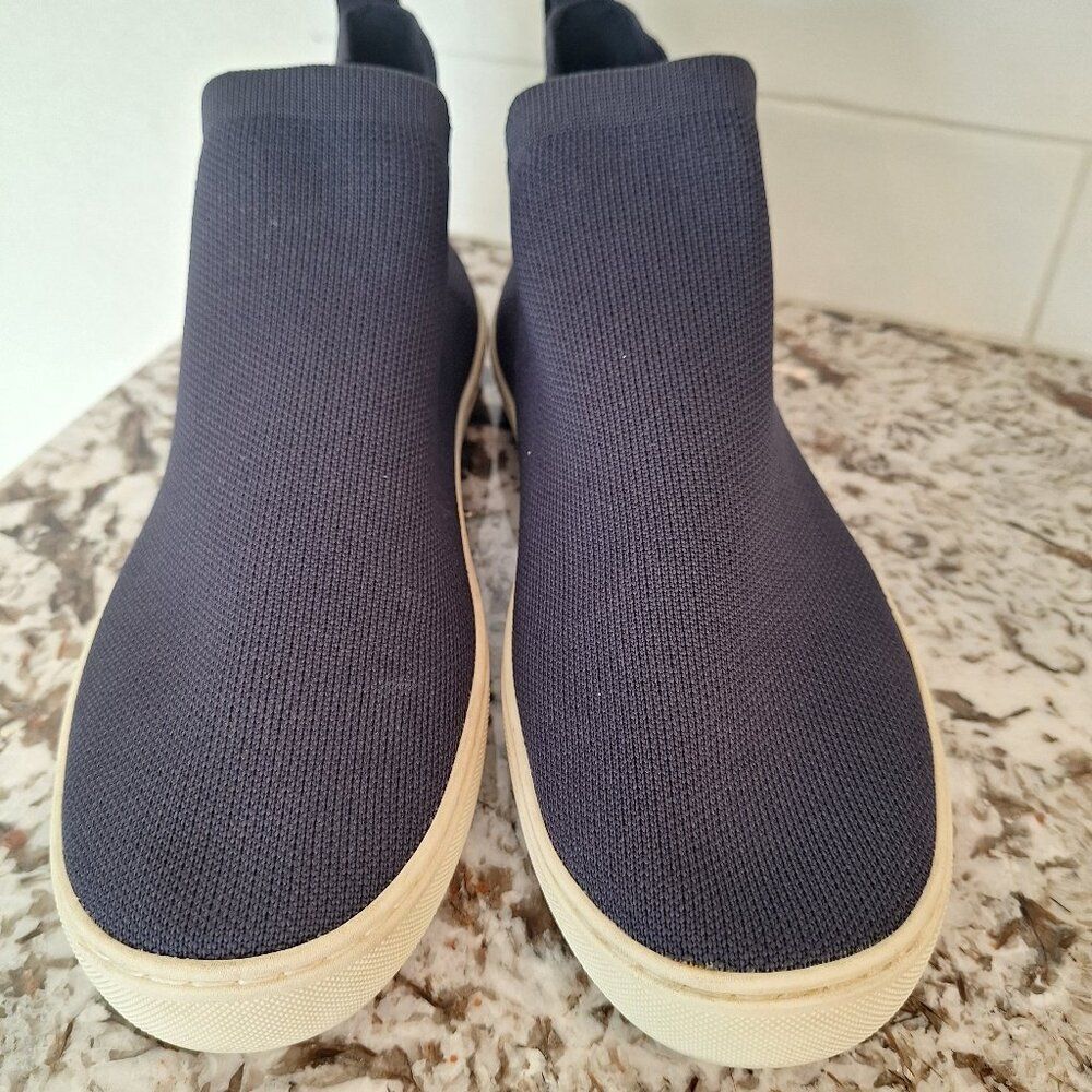 Rothy's Chelsea Boot Knit High Top Sneakers 10.5 Blue